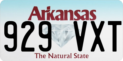 AR license plate 929VXT