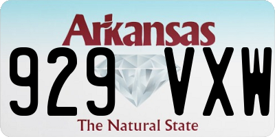 AR license plate 929VXW