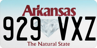 AR license plate 929VXZ