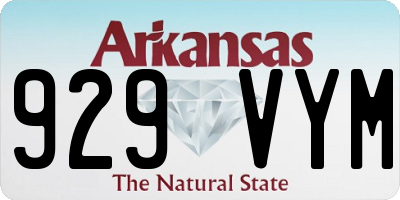 AR license plate 929VYM