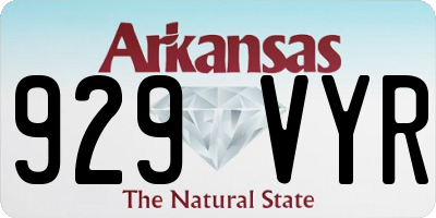 AR license plate 929VYR