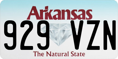 AR license plate 929VZN