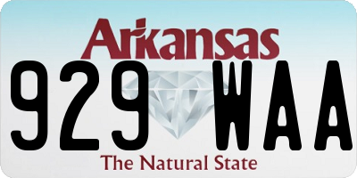 AR license plate 929WAA