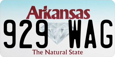 AR license plate 929WAG