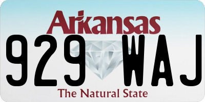 AR license plate 929WAJ