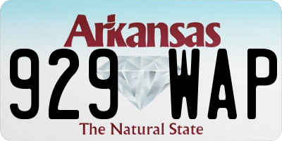AR license plate 929WAP
