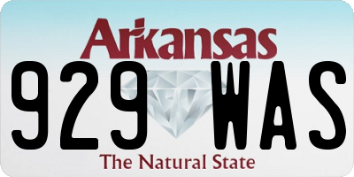 AR license plate 929WAS