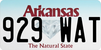 AR license plate 929WAT