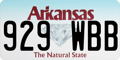 AR license plate 929WBB