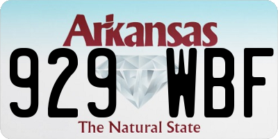 AR license plate 929WBF