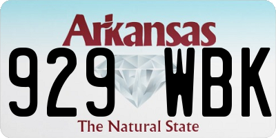AR license plate 929WBK