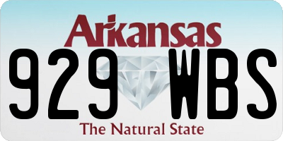 AR license plate 929WBS