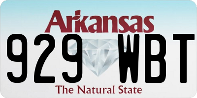 AR license plate 929WBT