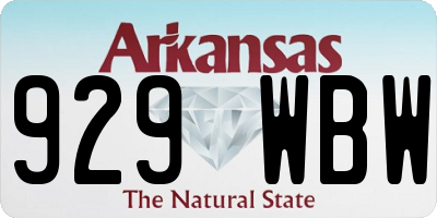 AR license plate 929WBW
