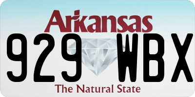 AR license plate 929WBX