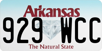 AR license plate 929WCC