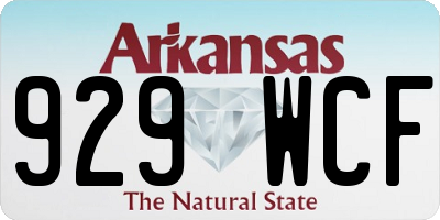 AR license plate 929WCF