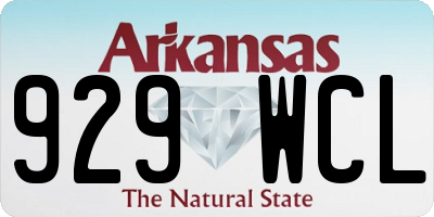 AR license plate 929WCL