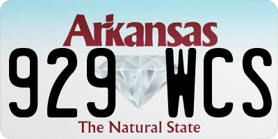AR license plate 929WCS