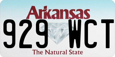 AR license plate 929WCT