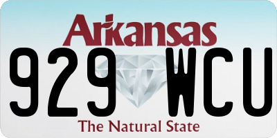 AR license plate 929WCU