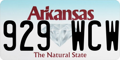 AR license plate 929WCW