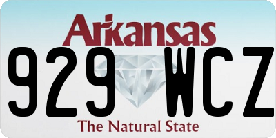 AR license plate 929WCZ