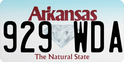 AR license plate 929WDA