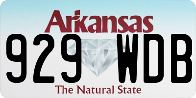 AR license plate 929WDB