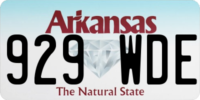 AR license plate 929WDE