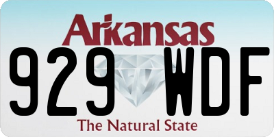 AR license plate 929WDF