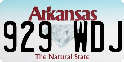 AR license plate 929WDJ