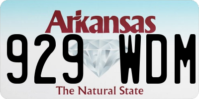 AR license plate 929WDM