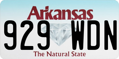 AR license plate 929WDN