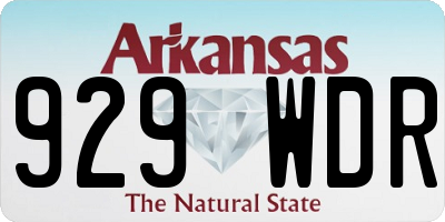AR license plate 929WDR