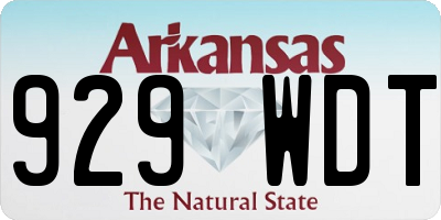 AR license plate 929WDT