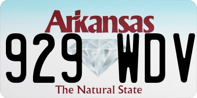 AR license plate 929WDV