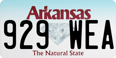 AR license plate 929WEA
