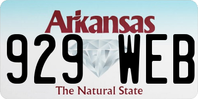 AR license plate 929WEB