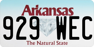 AR license plate 929WEC