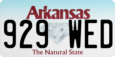 AR license plate 929WED