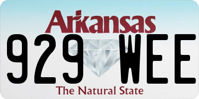 AR license plate 929WEE