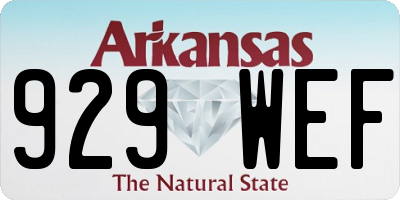 AR license plate 929WEF