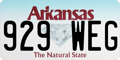 AR license plate 929WEG