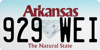 AR license plate 929WEI