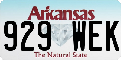AR license plate 929WEK