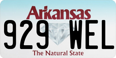 AR license plate 929WEL