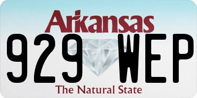 AR license plate 929WEP