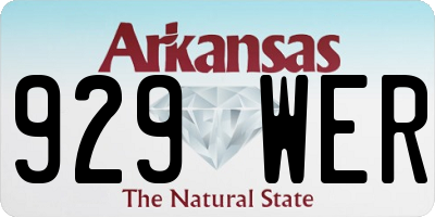 AR license plate 929WER