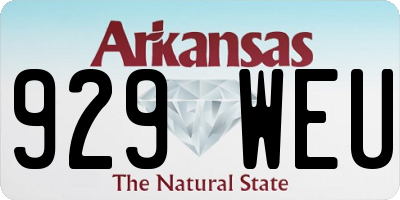 AR license plate 929WEU